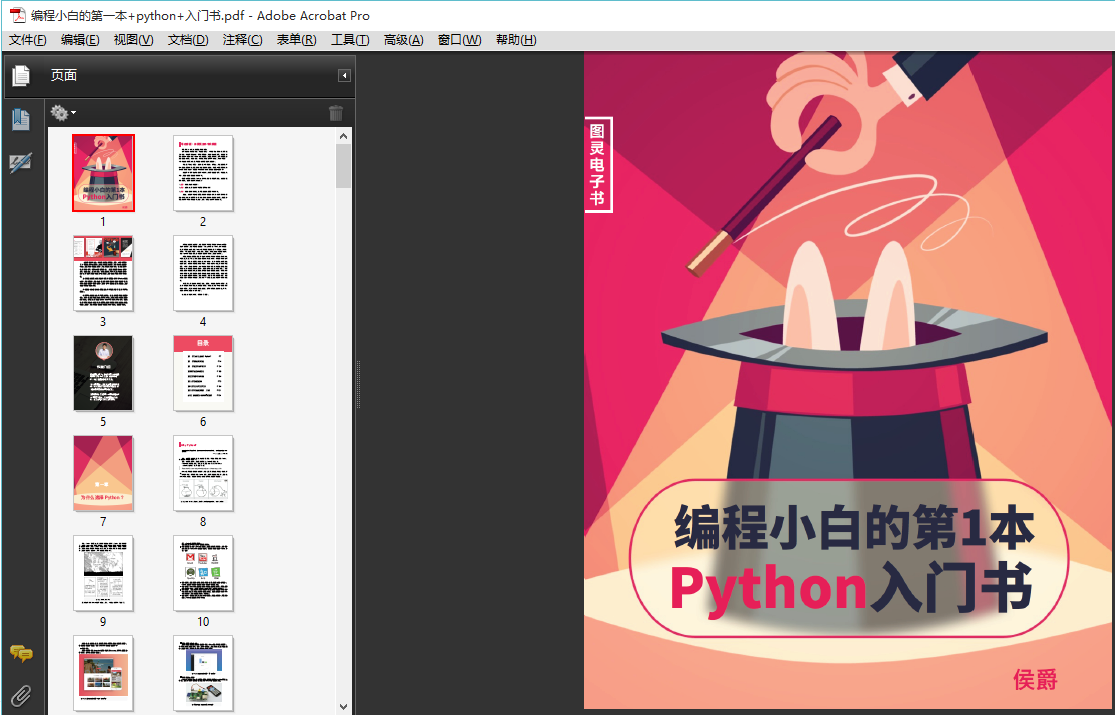 编程小白的第一本+python+入门书（高清PDF下载）